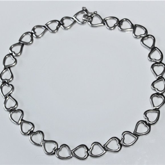 Yves Saint Laurent Jewelry - SAINT LAURENT STERLING SILVER HEART NECKLACE